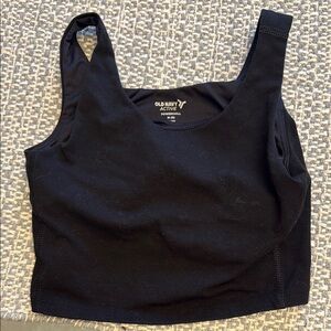 Old Navy Black Fitted Crop Tank Top
